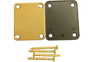 ALEGREE Gitarrenhalsplatten zum Anschrauben Gold