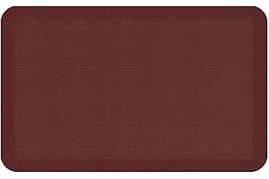 GelPro Designer Comfort Grasscloth Crimson Ergo-Foam Anti-Fatigue Kitchen Floor Mat, 20"x32"