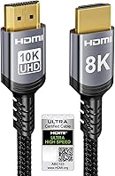 Sniokco 10K 8K HDMI 2.1 Cable 2M, Certified 48Gbps Ultra High Speed HDMI® Cable 0.01ms 4K 240Hz 165Hz 120Hz 8K 60Hz eARC Netf
