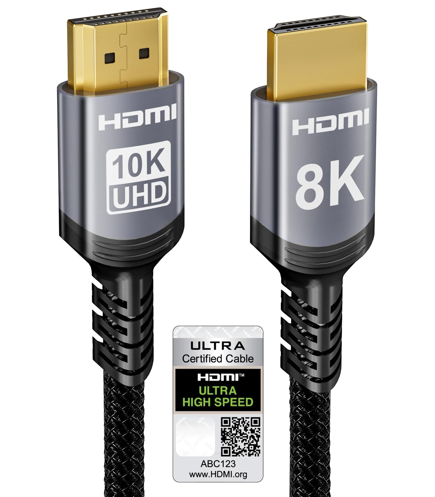 Sniokco 10K 8K 4K Cable HDMI 2.1 48Gbps 1 Metros Certificado Alta Velocidad | Compatible 0.01ms 4K 240Hz 165Hz 120Hz 8K 60Hz eARC Netflix HDCP 2.3 2.2 HDR10+ TV Computadora Monitor Proyector Roku Sky-Q