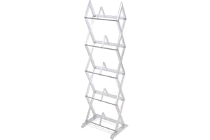 Atlantic Mitsu 5-Tier Portable Media Storage Rack – Holds 130 CD; or 90 DVD; or 105 Blu-ray/Console Game Discs – PN 64836265 in Clear