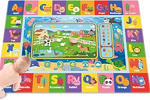 AKUNRUG Baby Play Mat for Floor, Kids Rug Playmat Baby Crawling Mat Educational Tummy Time Mat Soft ABC Play Mat for Toddlers Infants Kids Rug for Playroom Classroom (150X100 CM, Style 1)