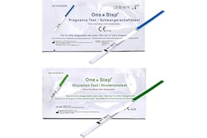 ONE STEP One+Step Paquete combinado de 20 pruebas de ovulación y 5 pruebas de embarazo, prueba de fertilidad para mujeres, prueba de ovulación para ovulación