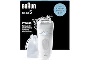 Braun Silk-épil 5, Epilierer Damen / Haarentferner für langanhaltende Haarentfernung, 5-011, Weiß/Grau