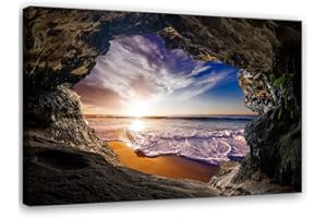Feeby Leinwandbild XXL 3D Bild Wandbild Kunst Meer Mehrfarbig 120x80 cm