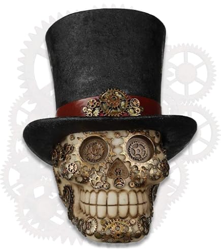 Figurine Crâne Hipster 16cm - Décoration Halloween, Style Gothique