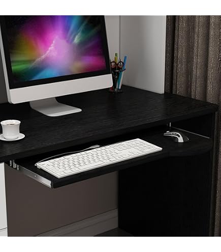 Vassoio Porta Tastiera Sotto Scrivania – Ergonomico, Estraibile, Girevole 180° – 25x9,8 Pollici