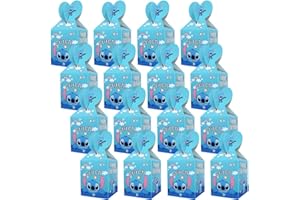 HILLOLY Stiitch Party Boxes, 24 Pieces Cartoon Candy Box, Kids Party Supplies, Cartoon Party Favor Bag Kids Party Treat Boxes Candy Gift Bags Party Favors for cartoon Theme Party Decorations
