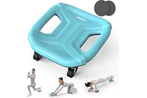 PROIRON Rueda Abdominal, 4 Ruedas Ejercitador Abdominal Placa Deslizante Multifunción, con Alfombrilla para Rodillas, para Ejercicio Abdominales en Casa y Gimnasio