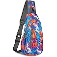 TITECOUGO Small Sling Bag, Lightweight Crossbody Backpack for Men Women Kids, Shoulder Bag for Sports and Outdoor