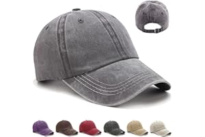 CWENDANER Unisex Baseballkappe, Baseball Cap Damen Herren 100% Baumwolle, Vintage Basecap Kappe, Verstellbar Schildmütze Für Sport Reisen Drauße, Einfarbig