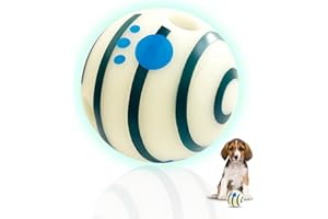 SIKARAAM Wobble Giggle Dog Ball, Glow in the Dark Interactive Dog Ball Funny Sounds, Squeaky Dog Toys Ball for Relieve, Anxiety, Grinding Teeth, Gift to Dogs - 3.46''