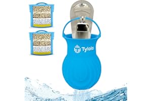 Hard Water Bath Tap Filter – Reduces Chlorine, Limescale, Heavy Metals – Tylola Series 1 with KDF55 High-Density Filter Media – Soothes Sensitive Skin & Improves Hair Feel – 1 Bath Ball + 2 Cartridges