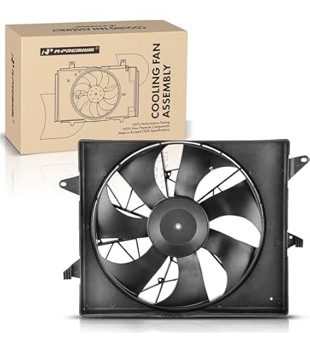 A-Premium Engine Radiator Cooling Fan Assembly Compatible With Kia Models - Rio 2003 2004 2005 1 6l Replace 25380fd100