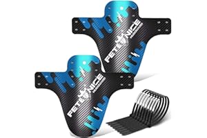 FETESNICE Parafanghi per Mountain Bike, Set di 2 Pezzi, Parafanghi per Bicicletta Compatibili Mud Guard Plus 20" - 29'' MTB Parafango Paraspruzzi Bike Bike MTB Fascette