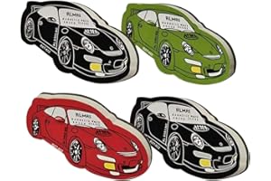 ProBytes Magnetic Dry Wipe Whiteboard Eraser 4 Pack - Lightweight Fun Character Duster, Board, Ceramic, Porcelain, Melamine, Glass Rubber, 3D Sports Car Design- Catchy Colours