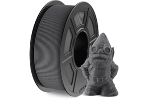 JAYO Matowy filament PLA 1,75 mm, do drukarki 3D, 1,1 kg, filament Neatly Wound, dokładność pomiaru +/- 0,03 mm, szpula 1,1 kg, 363 m, matowy PLA, szary