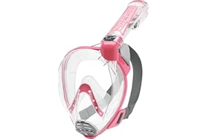 CRESSI Duke Full Face Snorkel Dry Mask - Large Vision Full Face Mask with Snorkel Dry, Unisex