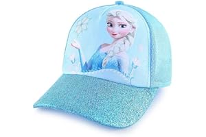 Fancyland ELSA Basecap Kinder Mädchen Jungen Glitzer-Trucker Cap Frozen 2 Eiskönigin Kinder Anna und ELSA Sonnenhut