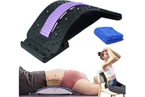 GÉNÉRIQUE Planche de Soutien Lombaire, Masseurs pour le Dos, Stretcher Fitness Équipement de Stretch Soutien,Etirement Lombaire,Correcteur de posture,Appareil d’étirement,Civière Dorsale et Masseur (Violette)
