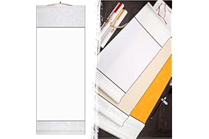 LONGHAO Pergamena di Disegno Carta Calligrafia, Pergamena Bianca da Appendere, Carta di Riso Pergamene per Calligrafia Art Artistic Drawing Scroll, con Corde per Progetti di Pittura
