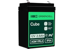 Green Cell AGM 12V 2,8Ah VRLA Blybatteri för Larm och Brandskyddssystem | För Kassasystem och Vågar, Barnleksaker, Gräsklippare, Övervakningskameror och Telekommunikationssystem