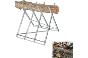 YRHome Klappbar Sägebock zusammenklappbar aus Metall 82x80,5x79 cm Sägebock Holzbock Holzschneidebock Sägegestell Kettensägebock Sägeständer Holzsägebock für Kettensägen Tragfähigkeit max. 150kg