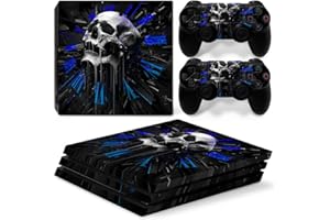 Morbuy PS4 Pro Vinyl Skin Full Body Cover Sticker Decal For Sony Playstation 4 Pro Console and 2 Dualshock Controller (Skull Roma)
