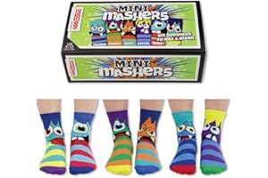 United Oddsocks Mini Mashers 6 Calzini Mostruosi Per Ragazzi Taglia EU 27-30.5 UK 9-12