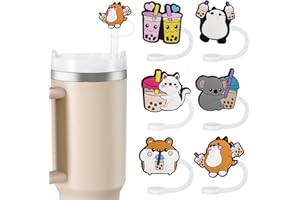 yomanta Tapas de Pajitas para Stanley Cup, 10mm a Prueba de Polvo Tapas de Pajitas de Silicona, para vaso Stanley 40/30 Oz Accesorios-modelo de té con leche