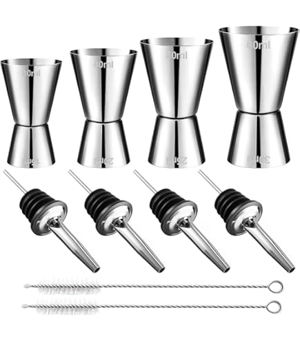 2 Doseurs Cocktail En Inox 2cl/4cl - Jigger Double Pour Bar, Gin, Whisky, Mixologie - 5