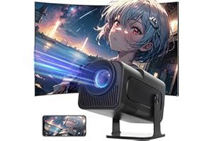 ASTARAMA Mini Proiettore Portatile, HY320 Proiettore 4K 1080P Nativo 10000L Supporto 5G WiFi e BT5.0, Correzione Trapezoidale Auto, Angolo di 180°, Display da150 pollici, Androide 11 OS