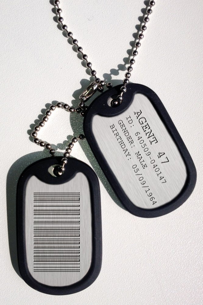 Hitman Dog Tags Barcode Dogs.co.uk