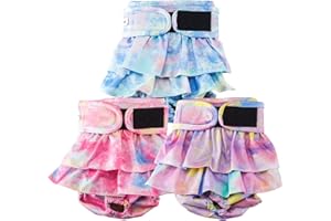 VUNCESSIN Wiederverwendbare Welpenwindeln für Hündinnen, waschbar – Premium 3er-Pack, hoch saugfähig für Brunst, Inkontinenz & Welpentraining (Größe S)