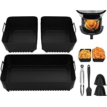 Set 170 Fogli Carta Forno Per Friggitrice Ad Aria - Compatibile Ninja, Cosori, Cecotec (100x5L + 70x10L)