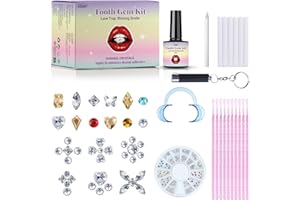 Tseriact Tooth Gem Kit, DIY Tooth Gems, Sparkling Tooth Gems with 120 Crystals for Teeth Decor, Diamond Crystal Tooth Jewelry for Teeth Women Bling (Style B)