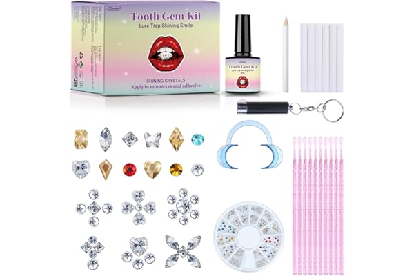 Tseriact Kit bijoux dentaires DIY - 120 cristaux - Fête, vie quotidienne, colle (série B)