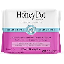 The Honey Pot Company - Regular Flow Pads with Wings - Organic ...