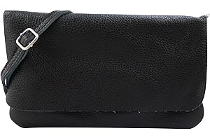 SH Leder Ely G149 Sac à bandoulière en cuir véritable 24,50 x 15 cm