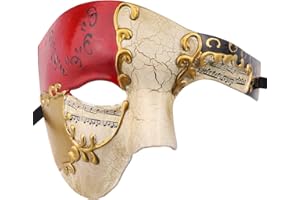 Thmyo Halbgesichtsmaske für Herren, Phantom der Oper, Vintage-Design, venezianischer Karneval