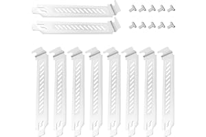 YIMATEECO PCI Slot Abdeckung, PCI Steckplatzabdeckungen aus Hartem Stahl, Staubfilterhalterung Staubfilter Abdeckplatte für PC-Computergehäuse, Belüftung und Staubschutz (Weiß, 5 Stü)