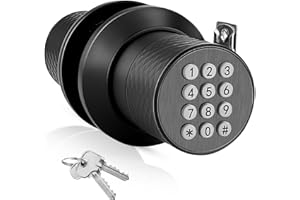 FITNATE Perilla de Puerta con Cerradura de Teclado, Bloqueo Automático, Mango Antideslizante, Fácil de Instalar para Recámara, Hogar y Oficina, Resistente al Agua