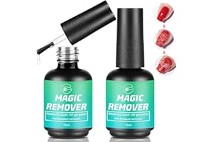 UHELTOSLY 2pcs (15ml) Gel Acrylic Nail Polish Remover,Gel Polish Remover,Fast Gel Polish Remover,Peel off in 3-6 minutes,Remove the Nail Polish Easily,Professional Removes Nail Polish