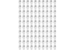 FDIT Soporte LED de 3 Mm, Cromado, Reutilizable, Juego de 100 Soportes para Diodos Emisores de Luz con Tuerca para Uso Industrial (Plata)