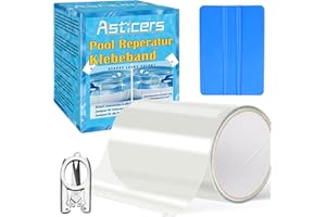 ASTICERS Pool Reparaturset, Transparentes Pool Reparaturset Unterwasser, Pool Reparatur Klebeband 10 cm x 152 cm,Pool Flicken Klebeband Zur Reparatur Verschiedener Schwimmbadoberflächen (10cm x 150cm)
