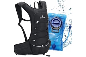 BBAIYULE® Mochila de hidratación con vejiga de hidratación, 2 l, mochila para correr, bicicleta, hombre y mujer