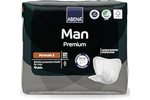 ABENA Man Formula 2, 15 pezzi | Premium protezioni assorbenti per perdite urinarie maschili | Discreti e confortevoli | Ad assorbimento rapido | Traspiranti e confortevoli