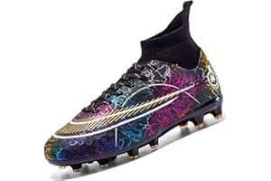 AMLCWZ Men's Football Shoes Artificial Turf Children's Professional high top Football Shoes Boys' Football Playing Shoes Outdoor Sports Training Shoes Indoor Football Shoes Spikes Shoes