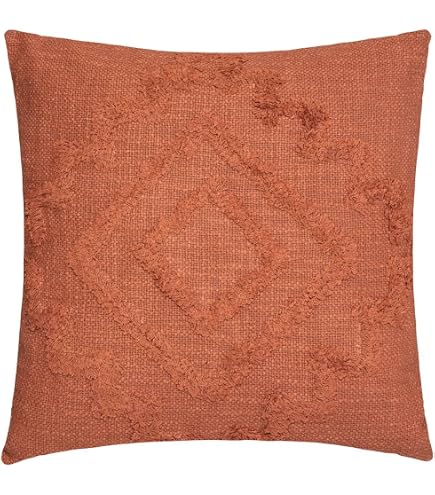 Lovely Casa Kissen 40x40 Cm – 100% Baumwolle, Farbe Terracotta, Bequem & Waschbar, Für Sofa & Bett