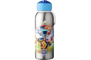Mepal - Thermoflasche Flip-up Campus - Isolierte Trinkflaschen für Kinder - Edelstahl Thermosflasche - 4 Stunden heiß & 12 Stunden kalt - BPA-frei - 350 ml - Paw Patrol Pups